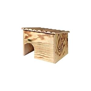 dobar® 22232FSCe Maison pour hérisson en kit - Maison de couchage pour hérisson en bois massif - Grotte pour le jardin - Couchage pour hérisson avec écluse - Hôtel pour hérisson avec protection contre