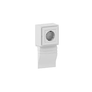Cable Coach Habengut Bloc multiprise 1 prise pour plinthe « Profil Berlin » en PVC, blanc