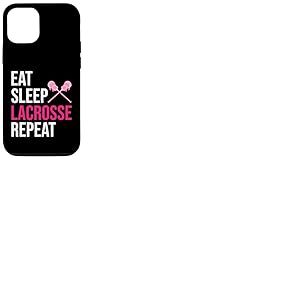 Eat Sleep Lacrosse Repeat Lacrosse Coque pour iPhone 12/12 Pro