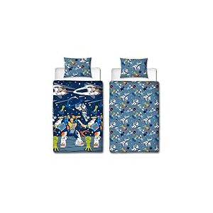 Character World Lego® Parure de lit Simple pour Enfant avec Housse de Couette réversible et taie d'oreiller Assortie Motif Paysage Urbain