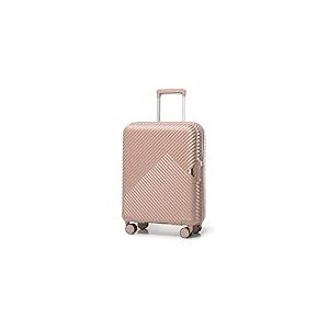 WITTCHEN Valise Cabine Bagages Cabine Valise de Voyage Bagage à Main en Polycarbonate avec 4 roulettes Pivotantes Serrure à Combinaison Poignée Télescopique GL Style Line Taille M Rose poudré