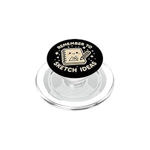 Carnet de Croquis Amusant &laquo; Remember to Sketch Ideas &raquo; PopSockets PopGrip pour MagSafe