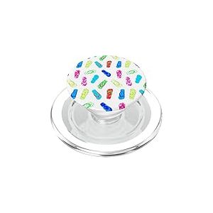 Tongs Multicolores Sandales Motif Plage Vacances &eacute;t&eacute; PopSockets PopGrip pour MagSafe
