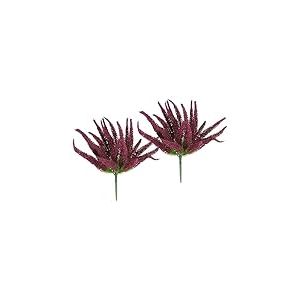 Erikabusch Lot de 2 Plantes décoratives en bruyère Artificiel - 25 cm - Plante décorative comme Un véritable Bouquet - Décoration de Table - Plante d'automne - Bouquet Floral