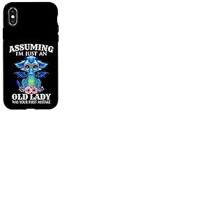 Assuming I'm Just an Old Lady Was Your First Mistake Dragon Coque pour iPhone X/XS