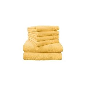Dyckhoff 0410996825 Ensemble de Toilette avec 2 Serviettes de Bain 70 x 140 cm/4 Serviettes Orange Clair 50 x 100 cm