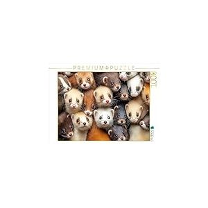 CALVENDO Puzzle Furet Poo Doudou | 1000 pièces Taille de la Pose 64 x 48 cm Puzzle Photo pour des Heures heureuses