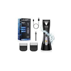BarberBoss Rasoir intime pour homme, rasoir corporel et tondeuse &agrave; poils pubiens pour homme, &eacute;tanche et tondeuse &agrave; testicules, rechargeable avec verrouillage de voyage