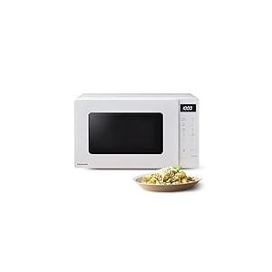 Panasonic NN-ST21QWEPG Four Micro-Ondes Solo 20L avec Plateau en Verre, 800W, Décongélation Automatique, 11 Programmes Automatiques, Affichage LED, 5 Niveaux de Puissance, Minuterie Numérique, Blanc