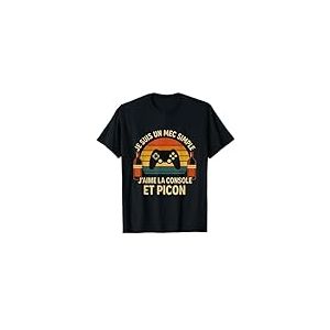Jeux vid&eacute;o ap&eacute;ro picon Vintage Retro Humour id&eacute;e Cadeau Geek T-Shirt