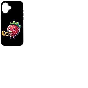 Fraise Avec Trompette Musicien Adorable Coque pour iPhone 16