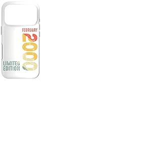 Ann&eacute;e 2000 F&eacute;vrier 2000 R&eacute;tro 2000 Vintage 2000 Depuis 2000 Coque pour iPhone 17 Pro