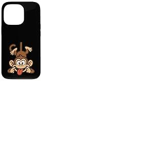 Dr&ocirc;le de Singe Suspendu &agrave; l'envers en tirant la Langue Coque pour iPhone 13 Pro