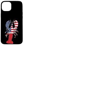 &Eacute;crevisse Homard Drapeau am&eacute;ricain &eacute;crevisses patriotiques Hommes Femmes Enfants Coque pour iPhone 15 Plus