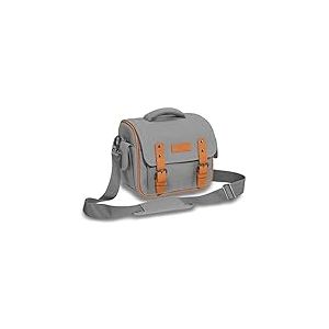 PEDEA Sacoche pour Appareil Photo DSLR Vintage Sac Photo pour Appareil Photo réflex avec Protection Contre la Pluie étanche, bandoulière et Compartiments pour Accessoires, Taille XL Gris