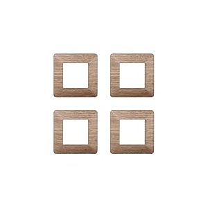 Plaque compatible ViMAR plana, plaques en plastique ensemble 4 pièces 2 places pour remplacement des plaques existantes - s'adaptent parfaitement au support d'origine