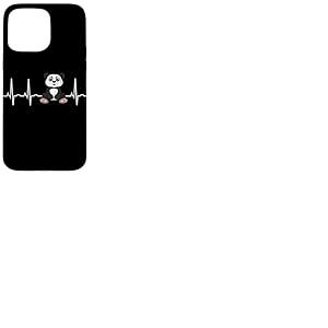 Panda Heartbeat Panda EKG Heart Idée amusante pour les amateurs de panda Coque pour iPhone 15 Pro Max