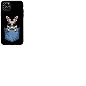 Adorable Lapin de Poche pour Amoureux de Lapin Maman Coque pour iPhone 11 Pro Max