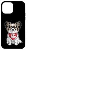 I Love Mom Papillon Dog Lover Fête des Mères Coque pour iPhone 12 Mini