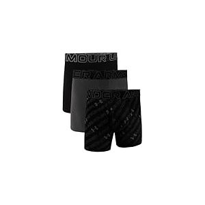 Under Armour Men's Performance Cotton 6" 3 Pack Print/Solid Boxer Briefs