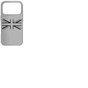 Drapeau Union Jack Noir Grande-Bretagne Angleterre Coque pour iPhone 17 Pro