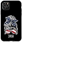 Alice Chignon cheveux désordonnés avec lunettes de soleil ruban USA Coque pour iPhone 11 Pro Max