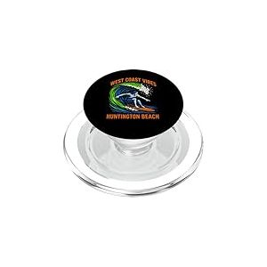 Huntington Beach West Coast Vibes Vintage Surfs Up pour Homme PopSockets PopGrip pour MagSafe