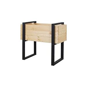 Siena Garden Kelly Jardinière Naturelle 70 x 38 x 66 cm - Pin FSC 100% avec Teinture pour Bois à Base d'eau et sans substances nocives