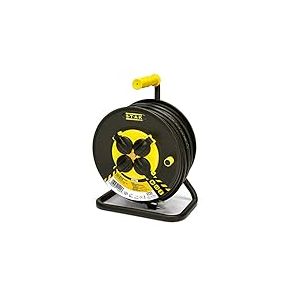Enrouleur de câble électrique professionnel, 4 prises et fiche Schuko, H07RN-F3G2.5MM2, 40M, GS (TUV), IP44.