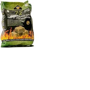 Cheminett - Cubes Allume Feu Naturels - 72 Pièces - À Base de Sciure de Bois de Conifères Certifié FSC et d’Huile Végétale - Temps de Combustion 8 à 10 min, Marron