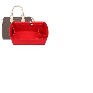 Lckaey Inserts de sac &agrave; main pour organiseur Speedy 20, sac monogramme, protecteur de sac fourre-tout, rouge