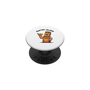 Statue Moai Île de Pâques Rapa NUI PopSockets PopGrip Adhésif