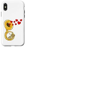 Soubassophone Saint-Valentin Cuivres Mariage Coque pour iPhone X/XS