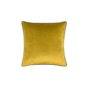 furn. Housse de Coussin Meridian &ndash; Housse d&eacute;corative de Luxe en Velours passepoil&eacute; contrast&eacute; (Mousse/&Eacute;meraude &ndash; 45x45cm)