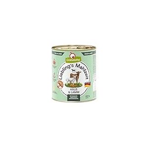 GranataPet Liebling's Mahlzeit Kalb & Agneau Nourriture Humide pour Chien sans céréales et sans Sucre ajouté 6 x 800 g
