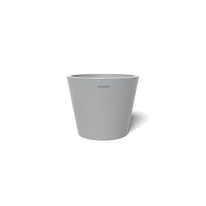POTS&MORE VP011002 Conico 10 Pot de Fleurs, diam&egrave;tre : 10 cm, Design &eacute;l&eacute;gant, Couleur : Gris Clair, Hauteur : 8,5 cm, Cache-Pot en Plastique, pour Plantes d'int&eacute;rieur