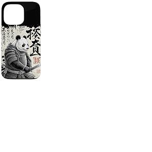 Panda Samouraï Art Calligraphie Japonaise 武士パンダ Culture Coque pour iPhone 13 Pro