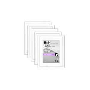 Americanflat Lot de cadres photo de 27,9 x 35,6 cm - Utilisation comme cadre photo de 20,3 x 27,9 cm avec passe-partout ou cadre de 27,9 x 35,6 cm sans passe-partout - Cadre photo pour collage avec