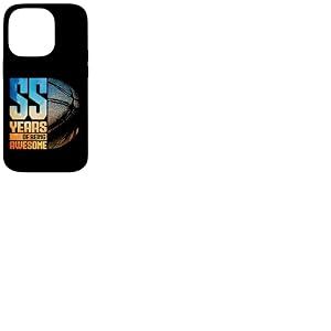 55e Anniversaire Homme basketteur Basket 55 Ans Coque pour iPhone 14 Pro