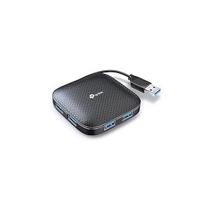TP-Link UH400 Hub USB 3.0, 4 Ports Multiprise USB, Conception Ultra Compacte, Câble Intégré, Switch USB, Compatible avec MacBook Pro iMac Surface Pro XPS PC Ordinateur Portable Clé USB