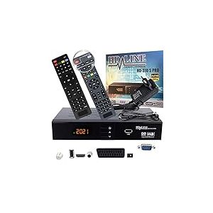 hd-line 310S Pro R&eacute;cepteur Satellite HD R&eacute;cepteur Satellite Num&eacute;rique R&eacute;cepteur HDMI DVB S2 pour Sat HD R&eacute;cepteur HDMI Sat R&eacute;cepteur HDMI HD Sat Digital pour R&eacute;cepteur Satellite pour TV DVB-S, Noir