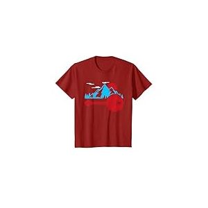 Retro Banjo Mountain And Sun Banjo Bluegrass T-Shirt