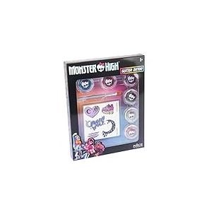 Nice Group - Monster High Glitter Tattoo, Kit de tatouage et de poudres de paillettes pour enfants