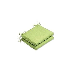 PERFECT PILLOW Oreiller Idéal pour intérieur/extérieur Vert texturé Solide carré Coussin d'assise, 2-Pack