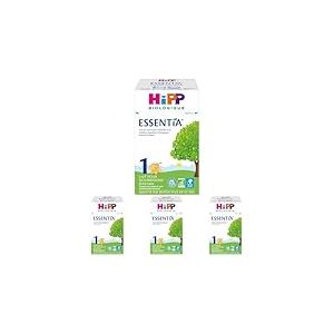 HiPP Biologique Lait 1 pour nourrissons Essentia Boîte 600g Blanc (L'emballage peut varier) (Lot de 4)