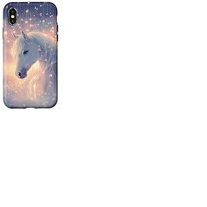 Cheval avec des &eacute;toiles Chevaux filles Coque pour iPhone X/XS