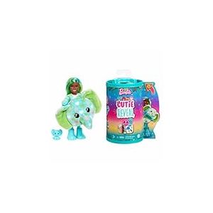 Barbie Chelsea Cutie Reveal S&eacute;rie Amis de la Jungle Costume r&eacute;v&egrave;le Une poup&eacute;e articul&eacute;e avec Animal de Compagnie et Accessoires Surprise &agrave; la Mode, mod&egrave;les Assortis, Jouet +3 Ans (Mattel HKR12)