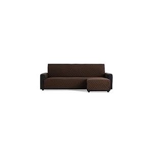 MAXIFUNDAS - Housse de canapé d'angle rembourrée bras droit 220 cm - Housse de canapé extra souple Marron - Housse de canapé avec sangles arrière - Housse de chaise longue Protector canapé modèle MAUI