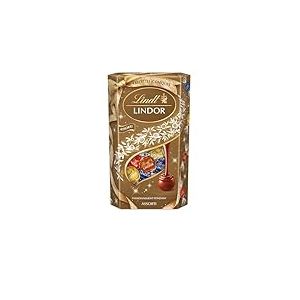 Lindt - Cornet LINDOR - Assortiment de Chocolats Lait, Blanc, Double Chocolat, Caramel Pointe de Sel - Cœur fondant - Idéal pour Noël, 562g