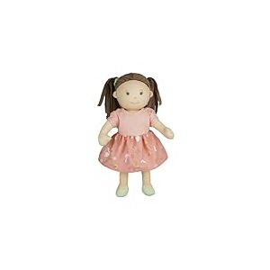 Heless 56 - Poupée en Tissu Fille Lucie avec Robe Rose à Habiller et à déshabiller, poupée Molle d'env. 32 cm à câliner, à Jouer et à Aimer